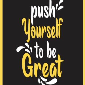 "Push Yourself" Motivational Quote Wall Frame